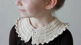 Crochet Peter Pan Collar Tutorial - Right Handed Version