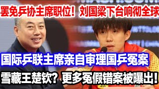 罢免乒协主席职位！刘国梁下台响彻全球。国际乒联主席亲自审理冤假错案，雪藏王楚钦，打压樊振东，更多冤案被曝光！#王楚钦#樊振东#l刘国梁下台