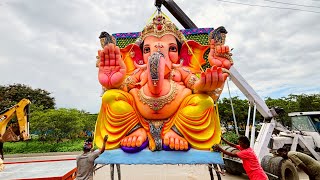 Guntur Biggest Ganesh Aagman😱| Biggest Ganesh Aagman In Hyderabad | LaxmiGuda To Guntur Transporting