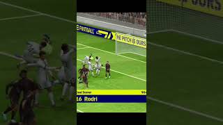 Last minute goal by Rodri ⚡🔥 || Efootball 2023 Mobile || #pes #efootball #shorts