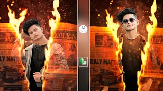 Fire News Paper Photo Editing | Instagram Viral Photo Editing | Snapseed Photo Editing #shorts