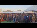 former plan combatants perform a liberation struggle song during the memorial service of the late