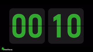 10 Second Timer - Countdown Timer - Precise Flip Timer - Atomic Timer (Green)