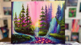 How To Paint “River Of Dreams” acrylic painting tutorial