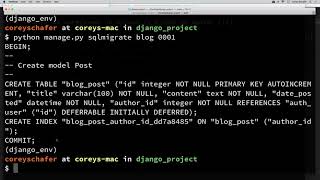 Python Django Tutorial Full Featured Web App Part 5 Database and Migrations