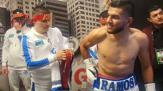 JESUS RAMOS JR BLASTING MITTS DRESSING UP FOR WAR!!!!