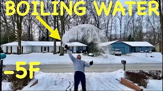 Boiling Water Turns To Snow In The Polar Vortex!