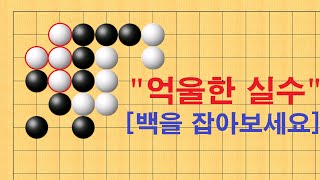 바둑 맥점 사활 - 가장 억울한 실수하기 쉬운 실전입니다.  백을 잡아보세요