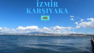 ⁴ᴷ KARŞIYAKA Beach Walk \u0026 Walking Tour in İZMİR \u0026 Spring Time  (2021)