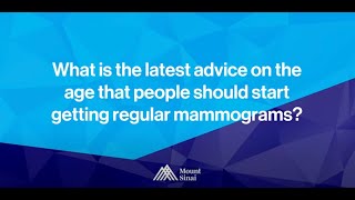 Mammogram Guidelines