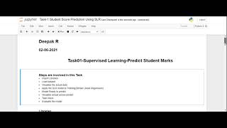 Task01-Supervised Learning-Predict Student Marks