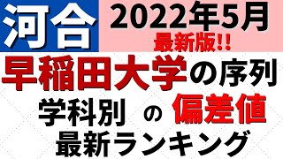 【2022年5月河合塾最新】早稲田大学の難易度/偏差値！学部別のランキング