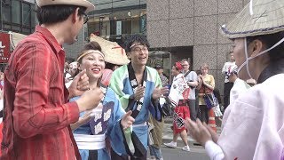 楽しさ1000％❕阿波踊り「総踊り」第十二回浅草橋紅白マロニエまつり（2019.5.12）