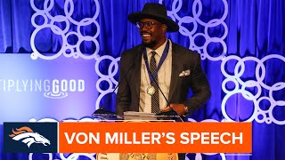Von Miller delivers acceptance speech at 2019 Jefferson Awards