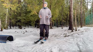 Джиббинг на лыжах для начинающих с ValeronSkier. Как скользить по трубе ?