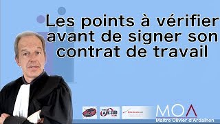 Que vérifier avant de signer son contrat de travail?