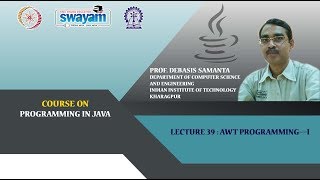 Lecture 39: AWT Programming—I
