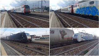 DOPPIA E652 e DOPPIA RTC con E189 ZEBRATA blu ~ Una giornata alla stazione di Treviglio | 68° parte