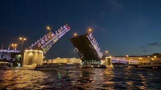 Мосты Санкт Петербурга 2022. Развод Дворцового моста.