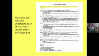 BENCHMARK SKILLS LESSON PLAN SPED 414.SPRING.2016
