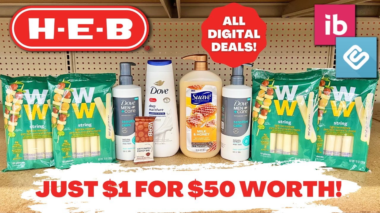 H-E-B COUPONING HAUL | JUST $1 FOR $50 WORTH!! | ALL DIGITAL DEALS! | 3 ...