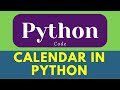 Calender in Python | Calender | import calendar module | pruton programming | python module #shorts