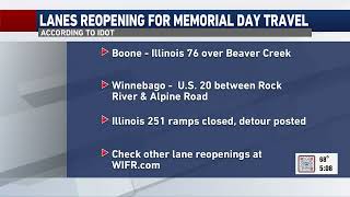 Illinois reopening roads for Memorial Day travel