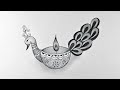 Diwali Drawing / Diwali Drawing Easy Step By Step / How to draw deepawali drawing / Happy Diwali