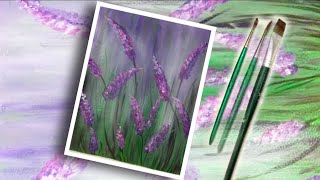 Lavender Garden / Acrylic Painting Lavender / Lavender Flower Painting/  How To Paint Lavender Field