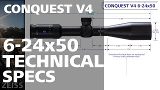 Conquest V4 6-24x50 Technical Specifications