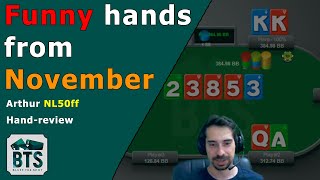 Some crazy and big $0.25/$0.50 Cash Game hands| Artur's Twitch Highlights