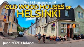 Walk in Puu-Vallila Neighbourhood, June 2021, Finland, Helsinki [4K]