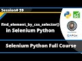 find_element_by_css_selector() Command (Selenium Python - Session 59)