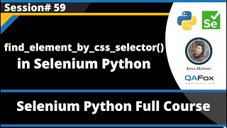 find_element_by_css_selector() Command (Selenium Python - Session 59)