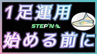 STEPN 始め方 1足運用 だとこうなります