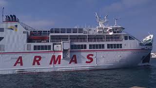 Armas Ferry departure from Porto Corralejo. Canary Island. Spain