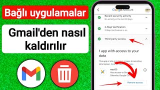 Bağlı Uygulamaları ve Siteleri Google Hesabından Kaldırma 2023