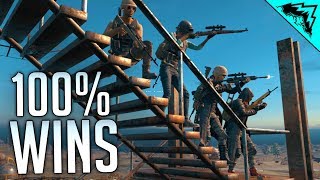 100% WINS - PlayerUnknown's Battlegrounds Gameplay (ft. Doom49, LevelCapGaming, 5tat, Stodeh)