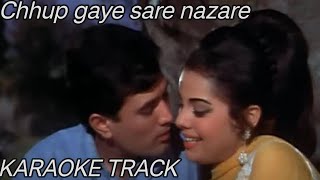 Chhup gaye sare nazare karaoke track with scrolling lyrics #doraste  #rafi-lataduet#rajeshkhanna