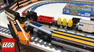 Expanded LEGO Train Tracks - Set 60205 - with 4 train crash