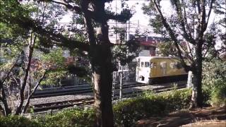 Train of the Seibu Kokubunji Line to Kokubunji leaving Takanodai Station