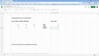 Let's Array, Array Formula, and SUM #Episode1