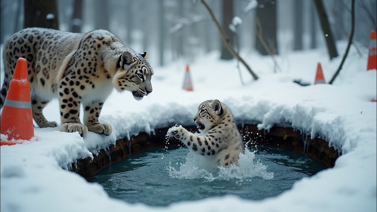 Tiny Snow Leopard Cub Saves His Wounded Mother With Old Man S Help