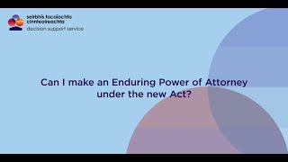 DSS Information: Enduring Power of Attorney