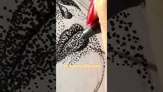 Attempting dot art😨 drawing Billie eilish