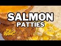 Salmon Patties with Cheese Grits, Eggs and Toast