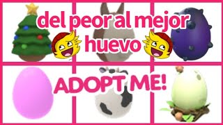 top. del peor al mejor huevo de adopt me