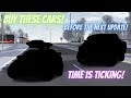 Buy These Vehicles Before The Update! | Greenville Roblox