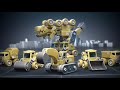 toygorge stem toys dino toys 5 in 1 construction vehicles transform into big dinosaur robot