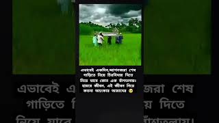 এভাবেই একদিন,আপনজরা শেষ গাড়িতে নিয়ে চিরবিদায় দিতে নিয়ে যাবে কোন এক বাঁশতলায়